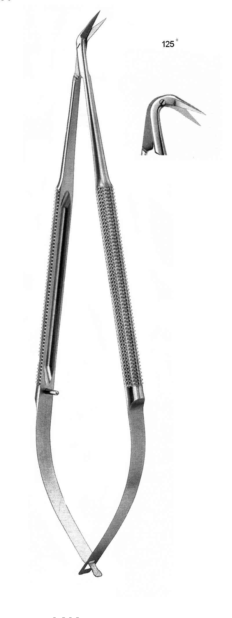 MİKRO MAKAS EĞRİ  125º   16.5 CM   